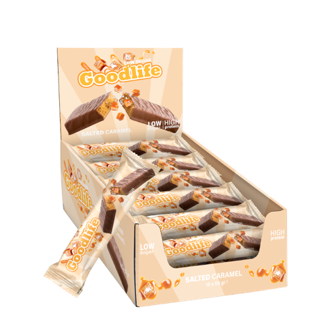 Goodlife 15 x Vähäsokerinen proteiinipatukka 50 g