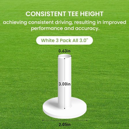 Golf Gummitee, 3/4-pack, Blandade Storlekar, Hållbara för Driving Range-övningsmatta