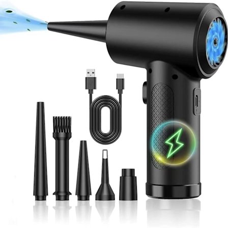 Johdoton ilmapuhallin, monitoiminen kannettava korvaa paineilmatölkit, tehokas 51000 rpm, ilmapuhallin F