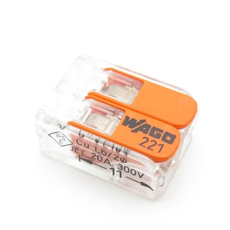 Origin 221-412 10PCS Installation Terminal Bolcks And Connector 2 Pin Compact Splicing Connector