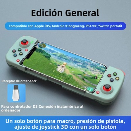 Vihreä D3 Teleskooppinen Peliohjain Apple iOS Android PUBG Switch PS4 Langaton BT 5.0 Ohjain Joystick Puhelinpeleihin Camouflage