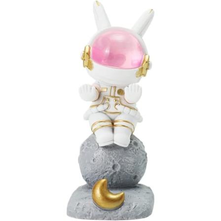 Støtt søt kanin mobiltelefonholder tegneserie dyr mobiltelefon nettbrettstativ montering kreativ romkanin ornament, rosa