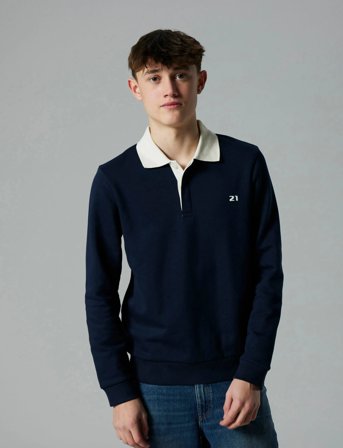 LMTD Nlmros Ls Polo Sweat - Navy - 158-164