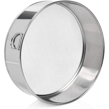 Rostfritt Stål Professionell Rund Mjölsil Strainer, Fint Masknät (15 cm 60 Maskor) (a-1b)