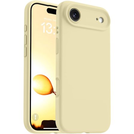 Slimmat MagSafe-kompatibelt skal för iPhone 17 Air - Gult, flytande silikonskydd iPhone 17 Air (KDO)