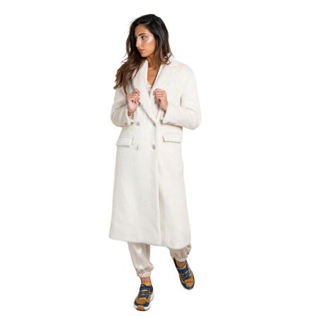 Aniye By Double-Breasted Coats Hvid, Dame Uldfrakker