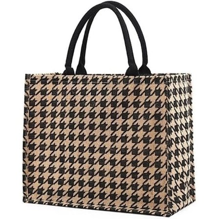 Juuttikassi vetoketjulla ja sisätaskulla, suuri ostoskassi, juuttikassi, rantakassi, vedenpitävät ostoskassit, monivärinen, 41 x 18 x 33 cm ( P x L x 