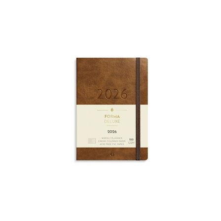 Liten Veckokal. Forma Deluxe 2026 brun