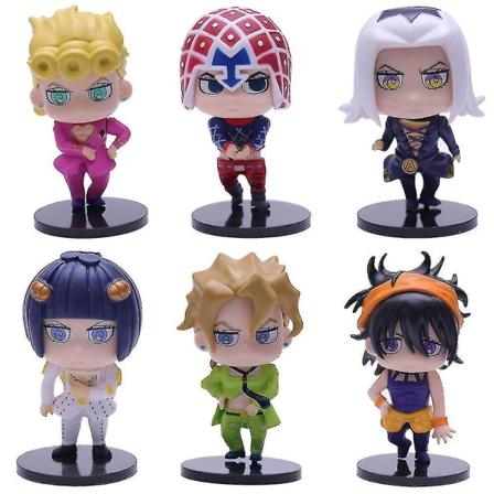 6 st Jojos bisarra äventyrsfigurleksaksmodell
