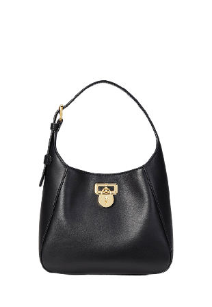 Lauren Ralph Leather Small Tanner Shoulder Bag Handväskor Dam Svart ONESIZE