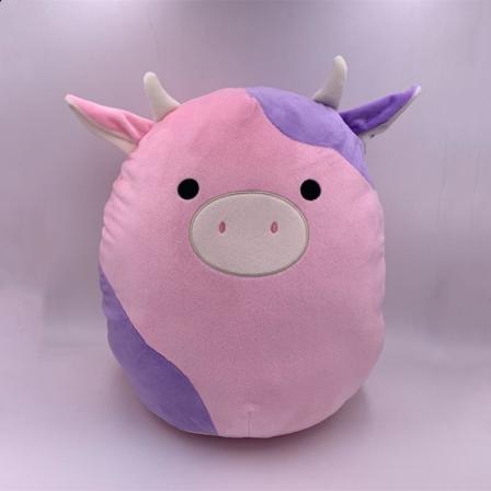 20cm Squishmallow Kudde Plyschleksak Kawaii Mjuk Rosa Och Lila Ko