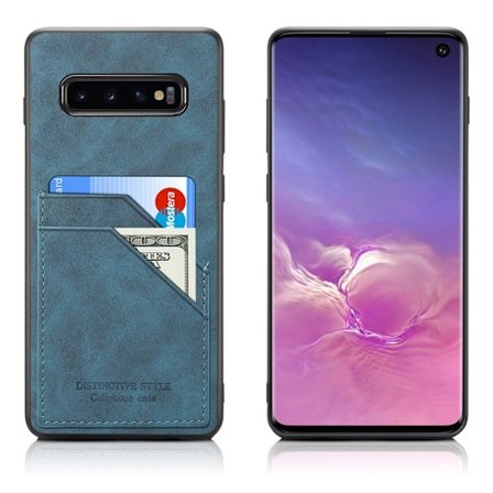Samsung Galaxy S10 skal med korthållare - Blå