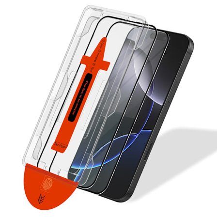 2-pakning kompatibel med iPhone 16 Pro Max skjermbeskytter - Herdet glass | [Automatisk installasjon] - Boblefri