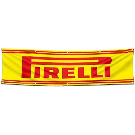Banner Pirelli Flagga 2x8ft Butiksdekor Garage Vägg Däck Michlein Hoosier Däck QQT107