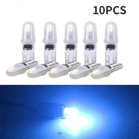 10 stk. T5 Bil LED Pærer Instrumentbræt Lys 3014 2SMD LED Lys 12V Bil Interiør Lys Auto Side Kile Instrument Måler Lampe Pærer