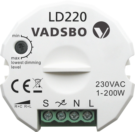 Vadsbo V4022020IB Tryckknappsdimmer 240V, IP20, Strömbrytare & vägguttag