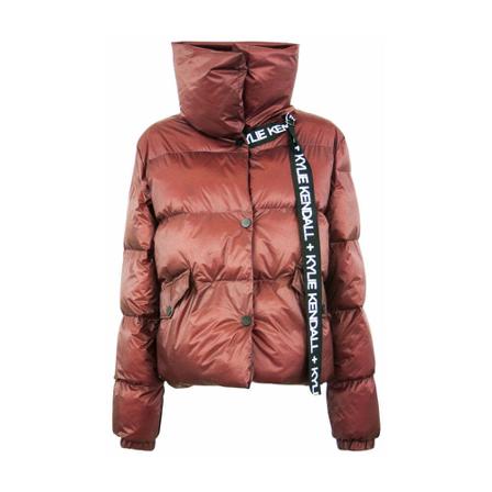 Kendall + Kylie, High neck duvet and ribbon closure Bruin, Dames, Maat:L