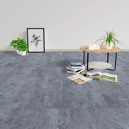 vidaXL Självhäftande golvplankor 5,11 m² PVC grå marmor grå
