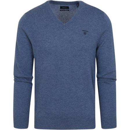 Gant, Gant Trui Lamswol Blauw Blauw, Heren, Maat:L