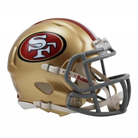 Mini hjälm NFL - RIDDELL - San Francisco 49ers - Replika - Svart - Amerikansk fotboll