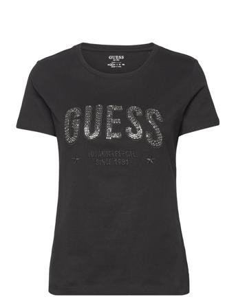 Ss Cn Mirela Tee T-shirt Top Sort GUESS Jeans