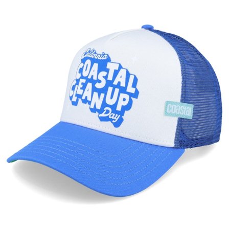 Coastal - Blå trucker Kasket - Cleanupday White/Blue Coastal Trucker @ Hatstore