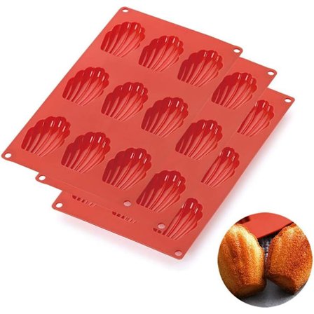 Madeleineforme, 3 stk. Silikone Madeleineforme, 9 Huller Kagegelé Budding Mousse Bageform DIY Bagning BPA-fri