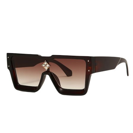 Kvadratiska Oversized Solglasögon för Kvinnor Män Flat Top Fashion Shades