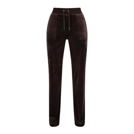 Juicy Couture Classic Velour Del Ray Sweatpants , Bruin , Dames , Maat: L