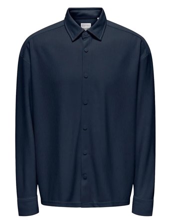 ONLY & SONS | Onskari Plizze Ls Rlx Overshirt | M