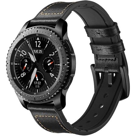Nior Yhteensopiva Samsung Gear S3 Frontier -rannekkeelle, Samsung Galaxy Watch -ranneke 46mm nahkaranneke Samsung Gear S3 Classic Sport -rannekkeelle 
