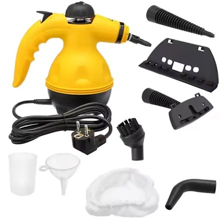 Bærbar damprenser - Bredt utvalg av tilbehør - Kraftig damprenser - Rengjør alle typer overflater med damp