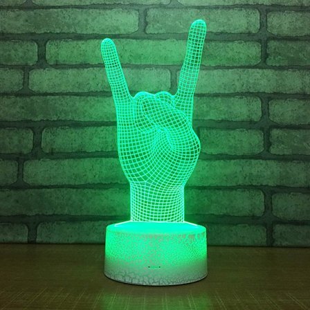 3D Kärlekshjärta Nattljus Lampa Illusion Nattljus 7 Färg