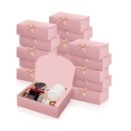 10-osainen Ramadan-lahjapakkaus, rusettisolmulla varustettu juhlapakkaus, lahjapakkaus poika-/tyttöystävälle - Pinkki - Koko M