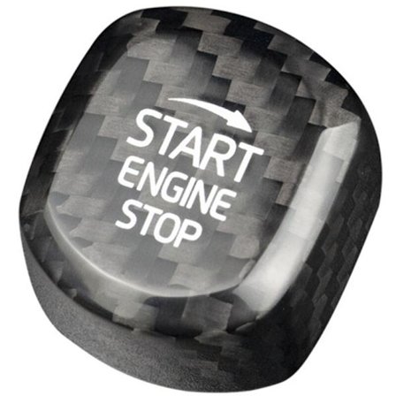 Kåpa för start- och stoppknapp i kolfiber till motor för S60 Xc60 Xc90 S90 V90 (svart)