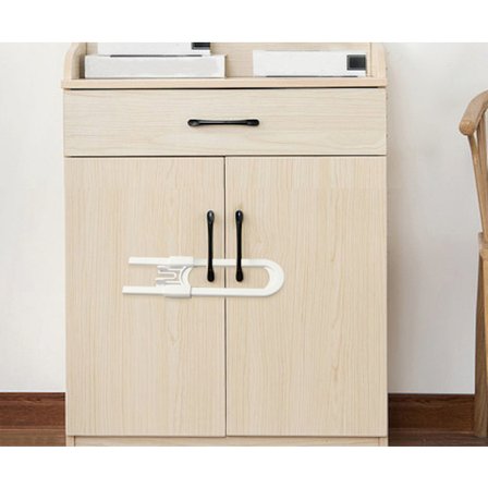 [4-pak] Skabslåse til børn, der er sikre, ideelle til børnesikring på skabslåger og skabslåger, beskyt dit køkken, badeværelse, opbevaringsdør