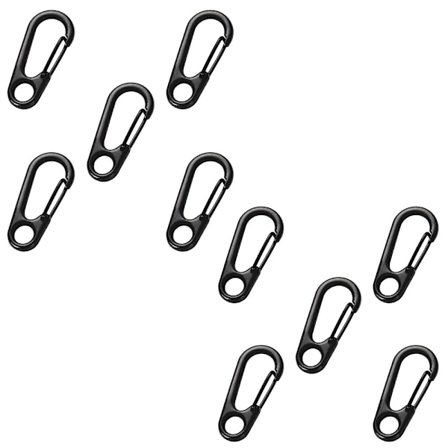 10 kappaletta mini-karabiini, jousihaka-avaimenperälukko retkeilyyn ja vaellukseen