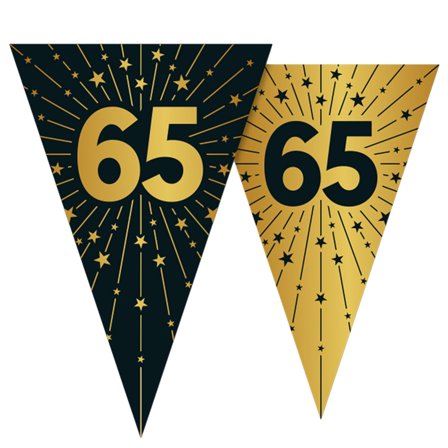 Vimpelguirlande med Stjerner og Tallet 65