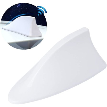 1 st hajfensantenn (vit), hajfensantenn, universell FM/AM-radiomottagningsantenn, självhäftande och vattentät.