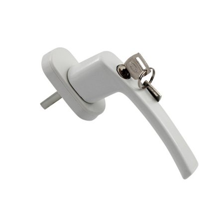 4 st Aluminium Låsbara Fönsterhandtag Stavslängd 124mm med 8 Nycklar