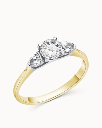 Trestensring Edith 18K Gult Gull Naturlig Diamant 0.30 Carat - Forlovelsesringer & Gifteringer hos Vanbruun