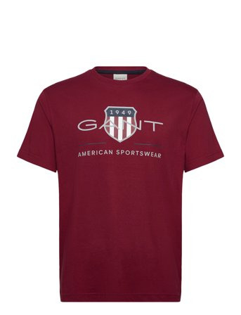 GANT Reg Archive Shield Ss T-Shirt - Red - M