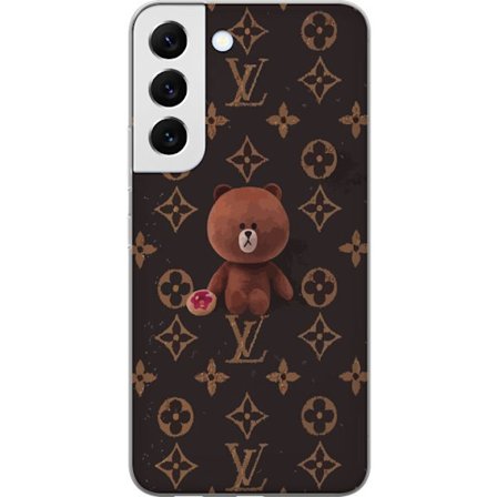 Yhteensopiva Puhelinkuori Samsung Galaxy S22 5G Söpö Karhu Esteettinen Luksus Monogrammi Kuvio