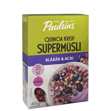 Paulúns Müsli Blåbär Acai 400 g