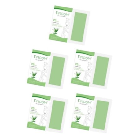TG 1/2/3/5 20st Dubbelsidiga Hårborttagningsvaxremsor Kalla Vax med Aloe 5-pack