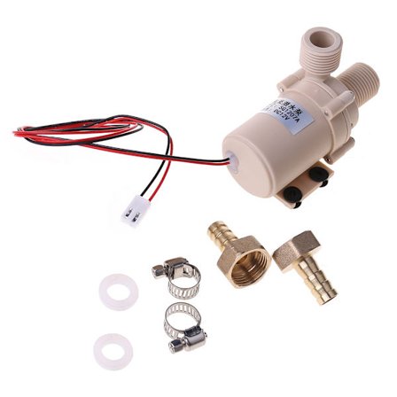 12V Solar Dykbar Varmtvandspumpe Cirkulation 212° F Børsteløs motor High Pre