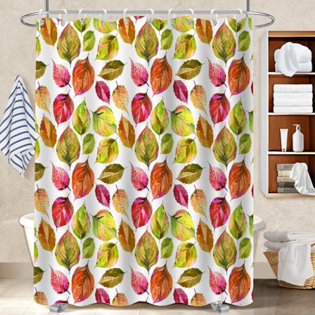 Kylpyhuoneen suihkuverho, 180x180cm vettähylkivä trooppinen kuvioinen kangassuihkuverho kotiin, kuntosalille, hotelliin