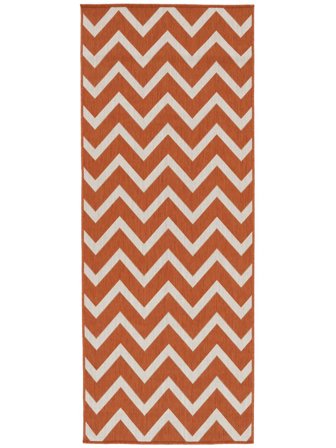 Lavável Tapete Para Interior/Exterior Capri Vermelho Enferrujado Pequeno