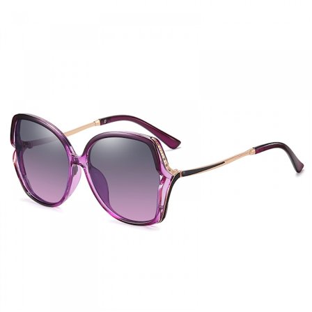 Naisten Polarisoivat Aurinkolasit Suuret Kehykset Väriä Vaihtavat Muodikkaat Metallilasit
