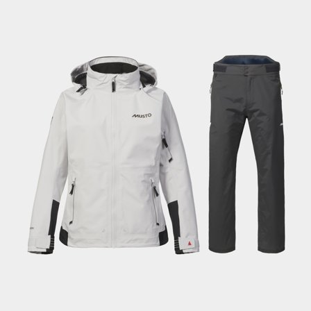 Seglarställ Musto LPX GORE-TEX + BR1 Solent, Platinum + Black, dam, Large (UK 14)